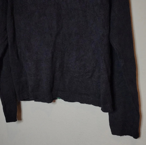 Talbots Christmas Tree Embellished Embroidered Knit Sweater Cardigan Size LP VTG - Picture 14 of 16